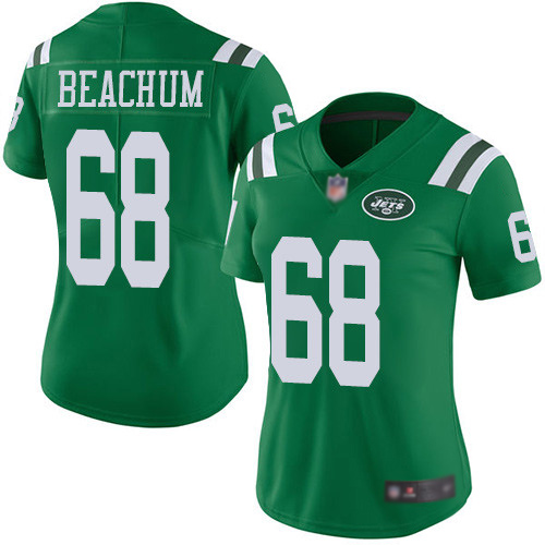 New York Jets Limited Green Women Kelvin Beachum Jersey NFL Football #68 Rush Vapor Untouchable->women nfl jersey->Women Jersey
